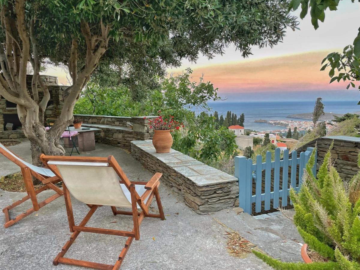 The Walnut Tree - Cycladic Getaway With Sea Views By Explore Andros Lámira Εξωτερικό φωτογραφία